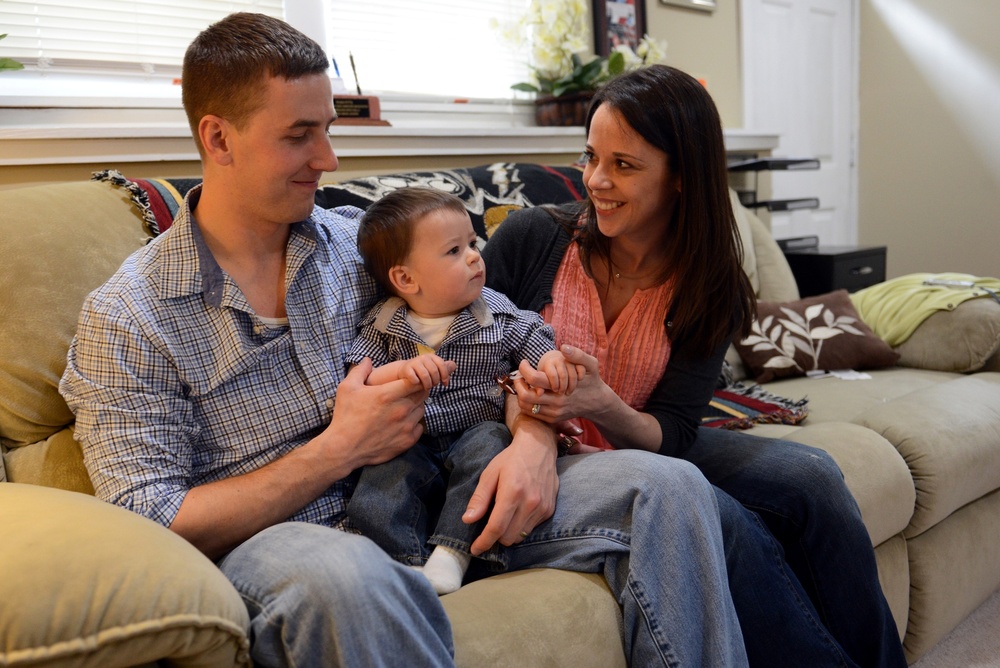 Ryan Pitts, Amy Pitts, 1-year-old son Lucas