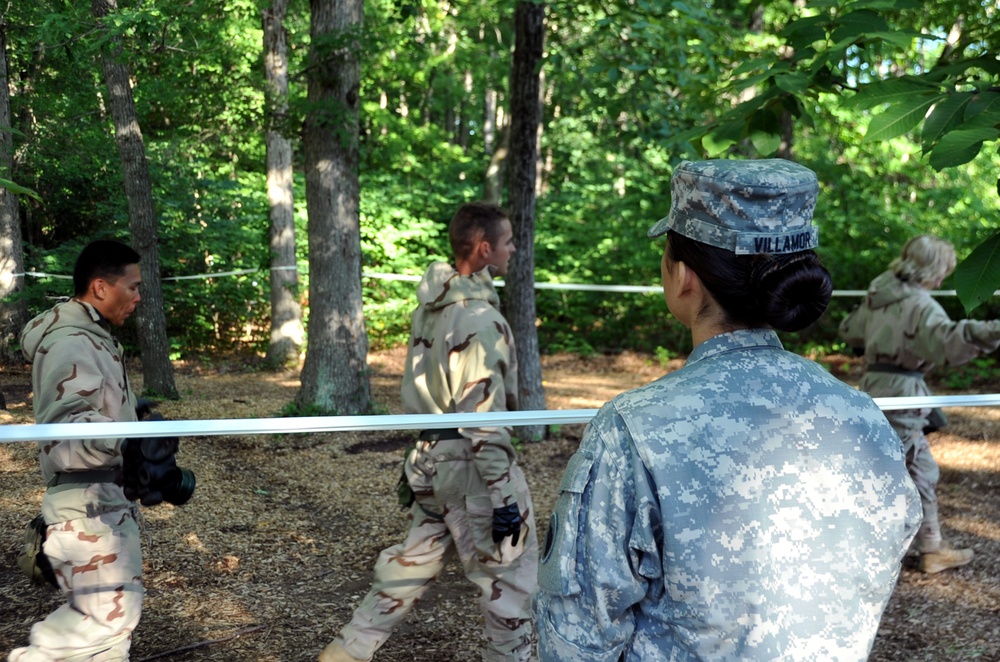 Cadre challenge cadets in chemical environment