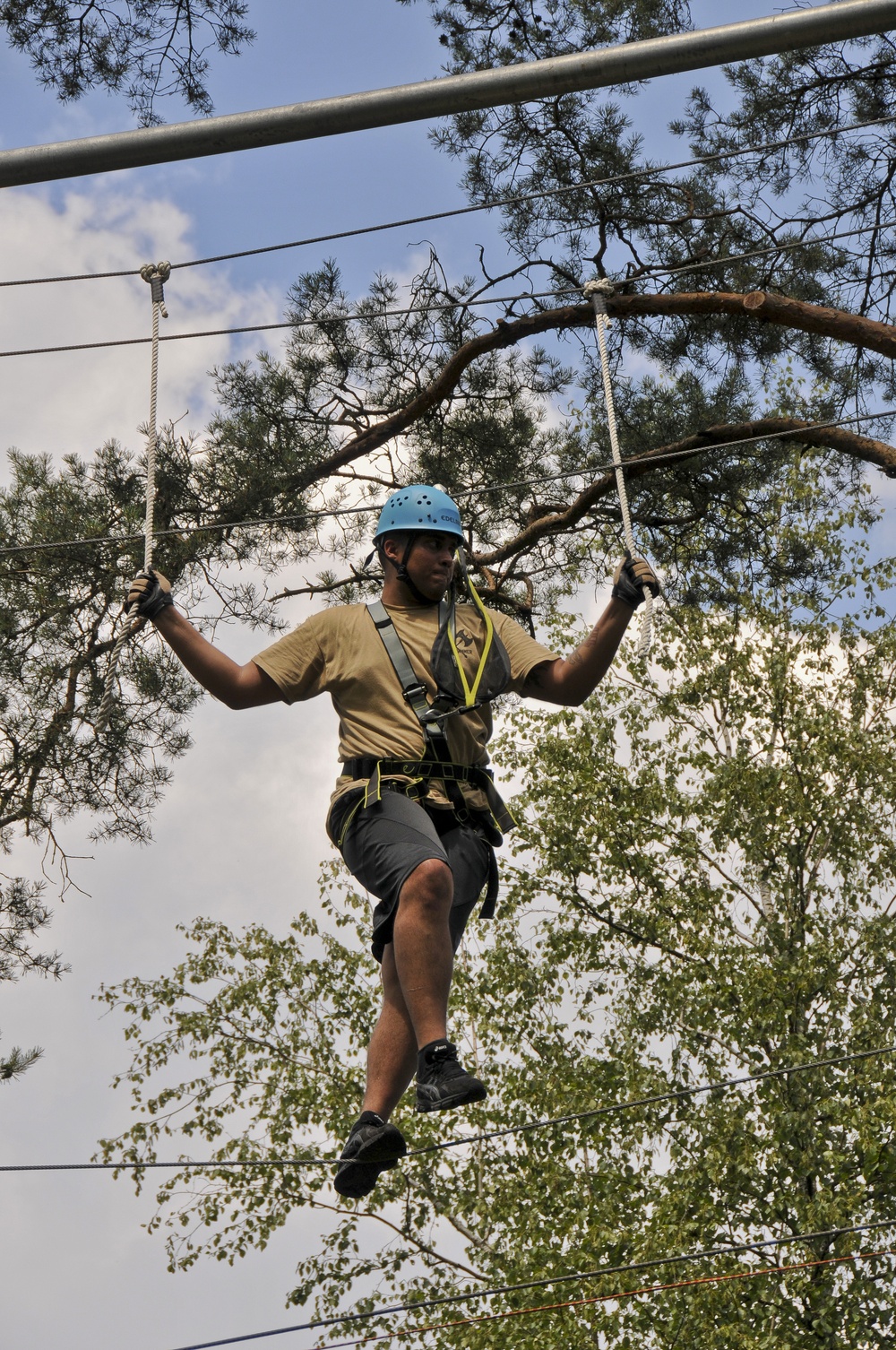 Tightwire on the ropes course