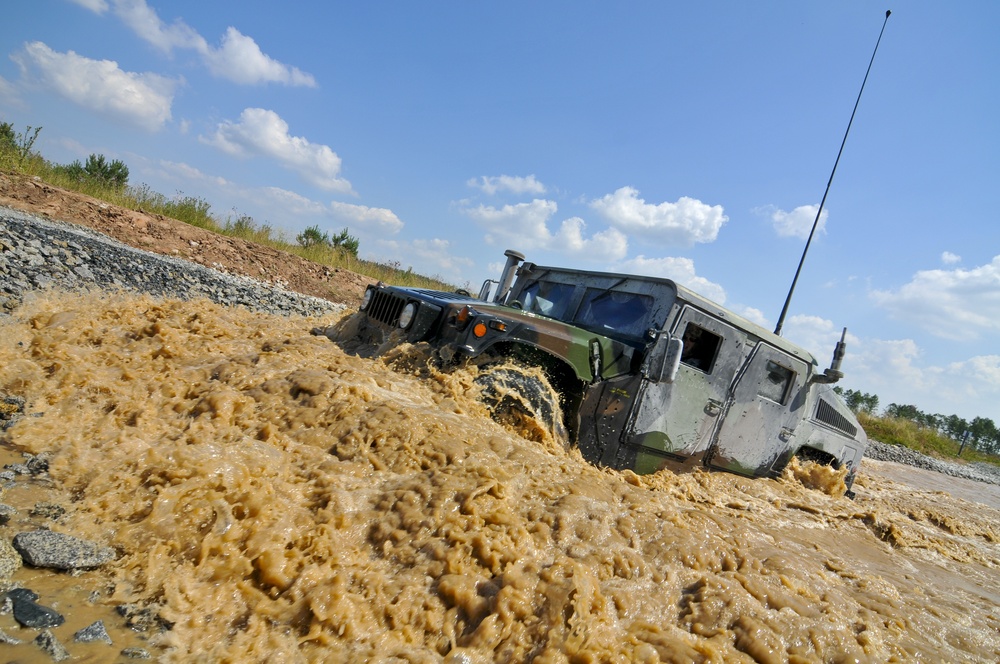 Fording with a Humvee!