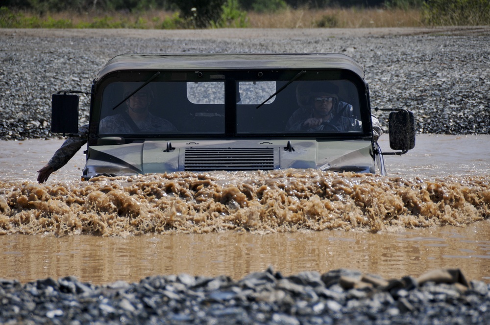 Humvee mocha water fording