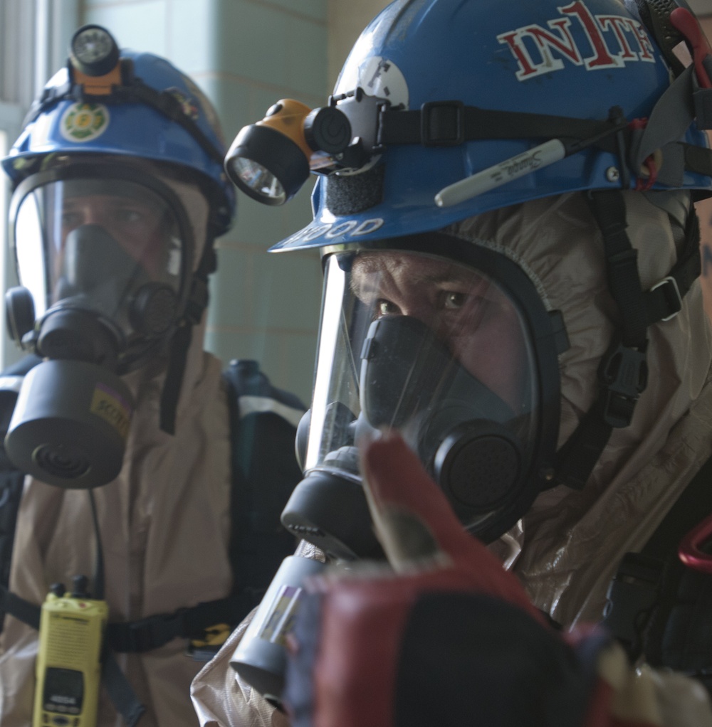 Indiana Urban Search and Rescue Task Force 1 suits up for Vibrant Response 2014