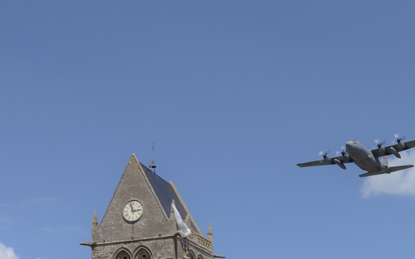 Georgia Air Guard honors D-Day Vets with Sainte Mère Eglise flyover