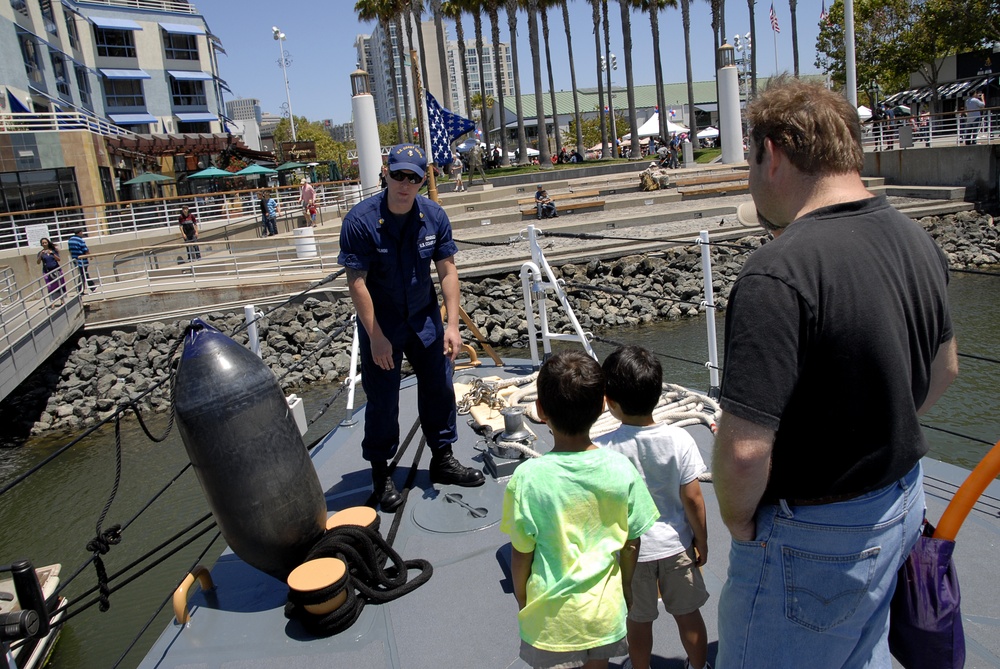 Coast Guard members provide tours during Fourth of July event