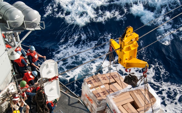 USS Chosin underway replenishment with USNS John Ericsson