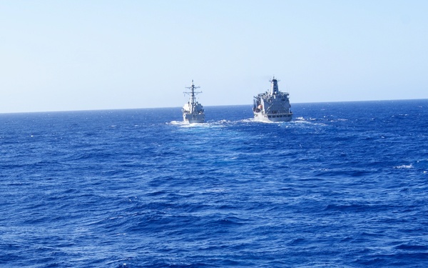 USS Chosin underway replenishment with USNS John Ericsson