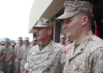 2nd Tanks Marine receives Purple Heart