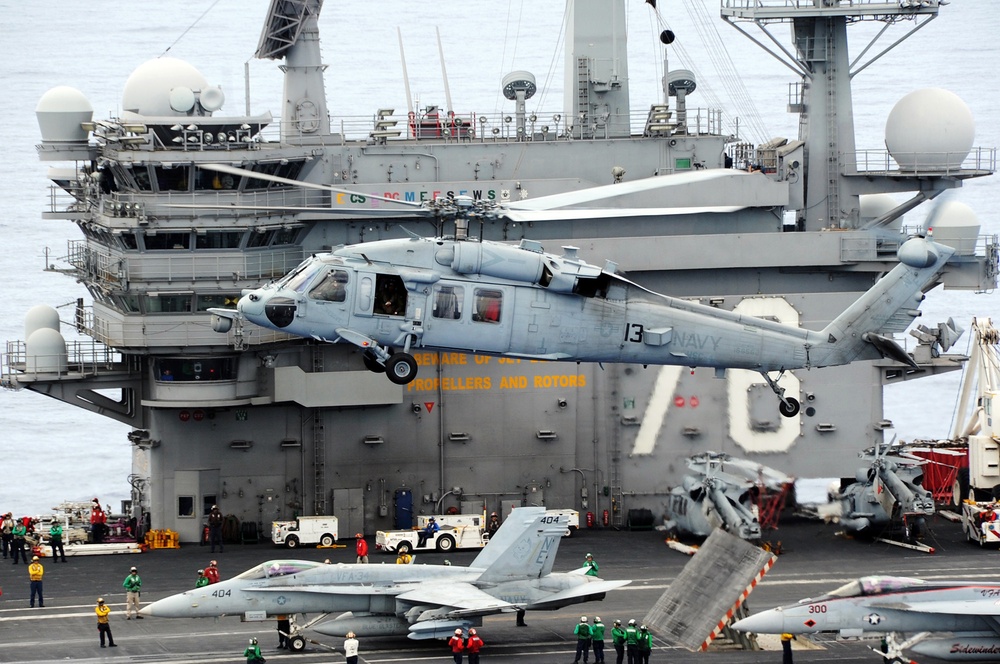 USS Ronald Reagan helicopter operations