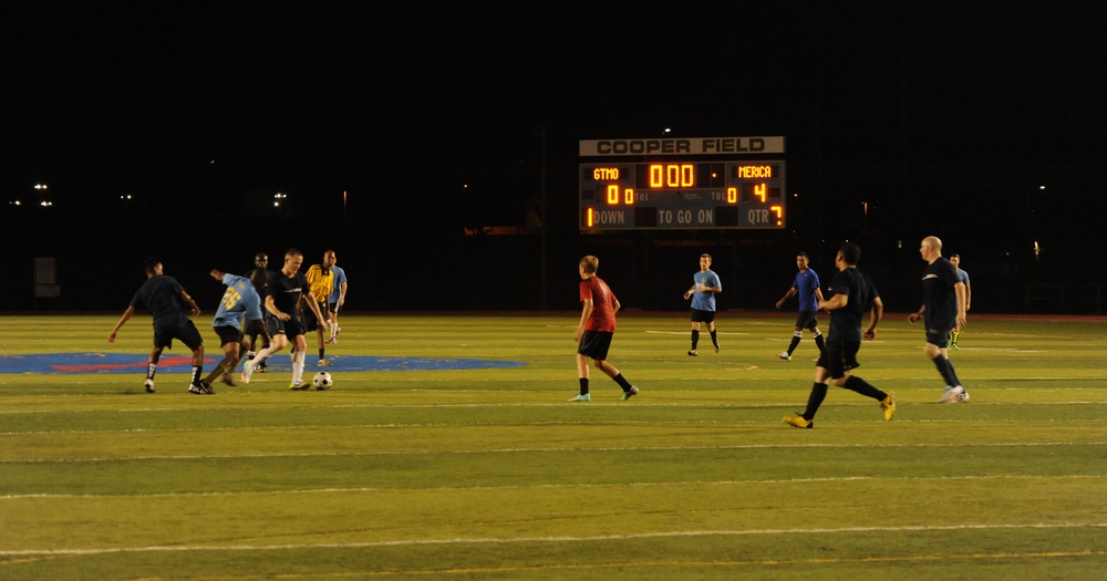 USS America soccer match
