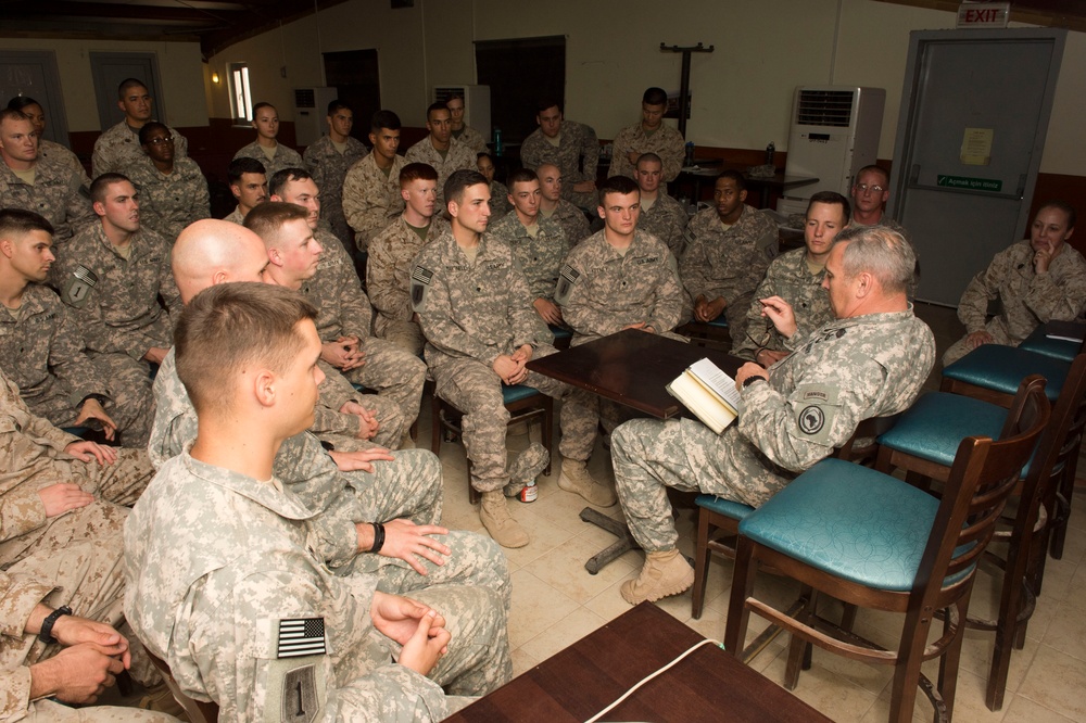 US Africa Command senior enlisted leader, speaks to Marine Corps corporal’s course students
