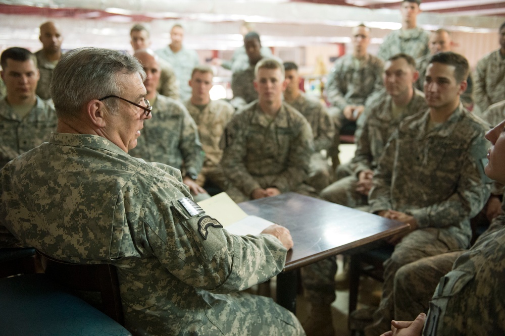 US Africa Command senior enlisted leader, speaks to Marine Corps corporal’s course students during visit