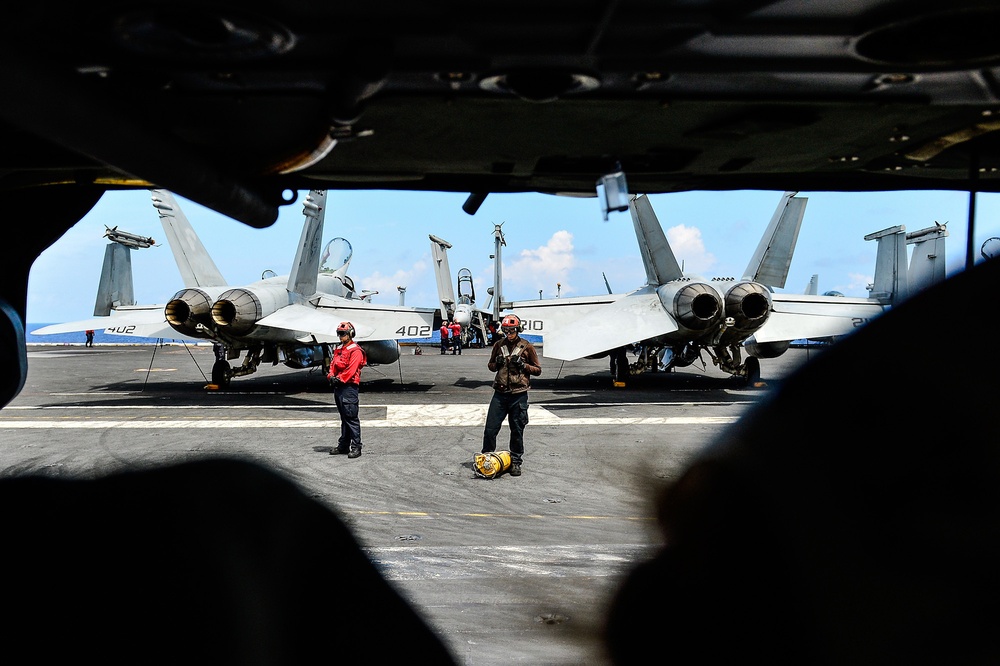 USS Ronald Reagan helicopter operations