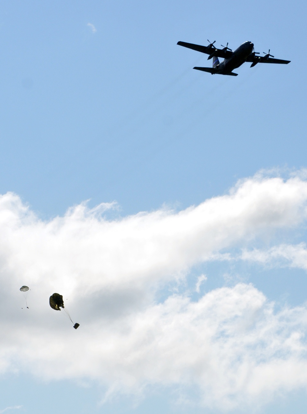 National Guard C-130s perform air drop missions during PATRIOT 2014