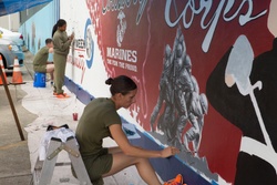 Marines Paint Mural for City of Seattle