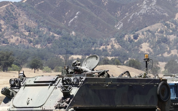 744th M113 APC on the move
