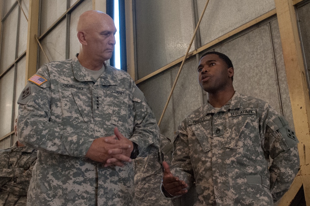 US Army Chief of Staff Gen. Ray Odierno visits Fort Carson, Colorado