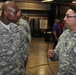 Brig. Gen. Lewis visits with public affairs soldiers at the Vibrant Response command center