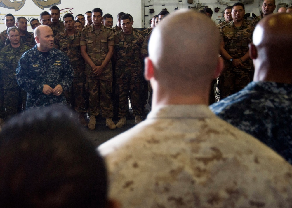 Vice Adm. Kennenth Floyd visits Peleliu, RIMPAC 2014