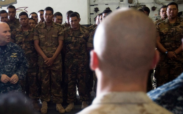 Vice Adm. Kennenth Floyd visits Peleliu, RIMPAC 2014