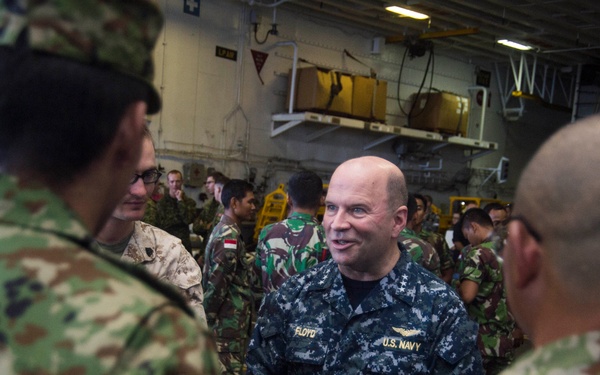 Vice Adm. Kennenth Floyd visits Peleliu, RIMAPC 2014