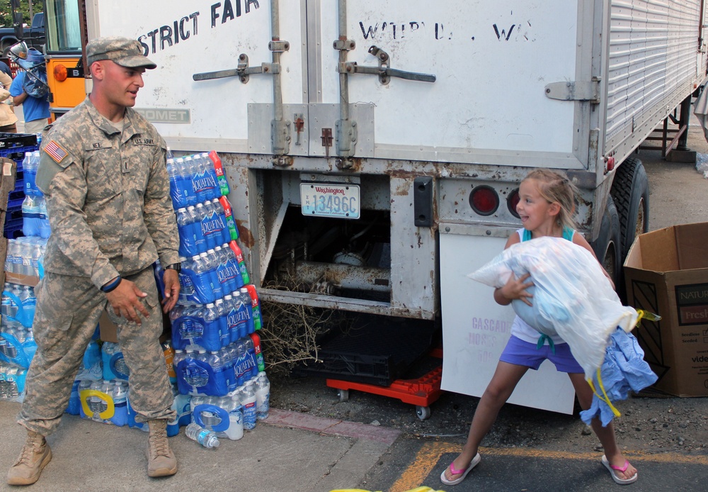 Soldiers help devastated community