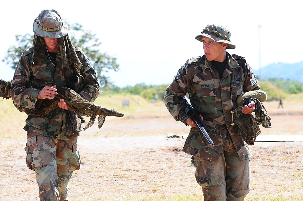 Snipers take aim during targets of opportunity event at Fuerzas Comando 2014