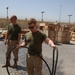 MEU CBRN Marines practice using decontamination system