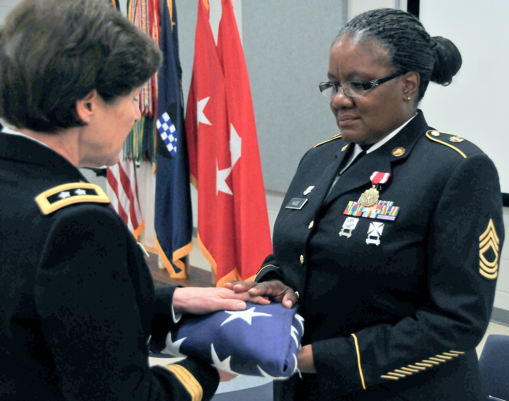 Army Reserve Soldier honored after three decades of service