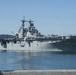 The Wasp-class amphibious assault ship USS Essex (LHD 2) arrives at Naval Station Everett