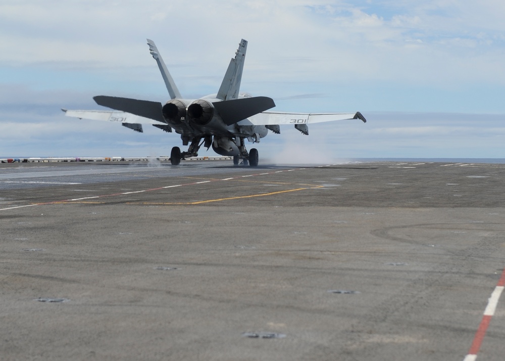 USS Nimiz flight deck activity