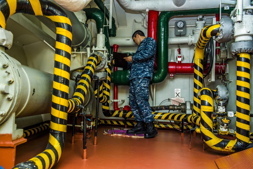 USS Ronald Reagan engineering department