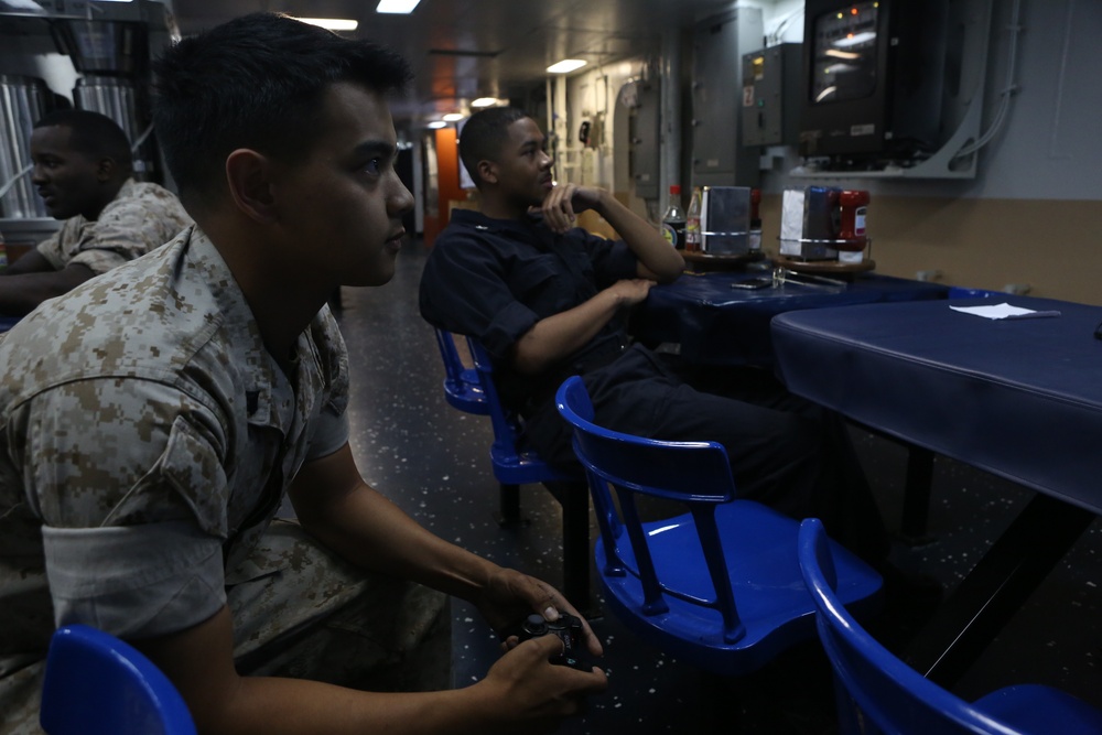 Game Night aboard the USS Essex