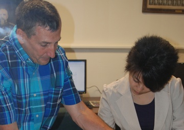 Japanese researchers comb records in New York State Military Museum for clues on missing American Soldiers from World War II battle