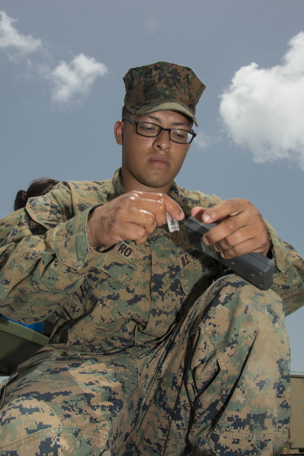 US Marine water support technicians provide camp water in Guatemala during Southern Partnership Station '14