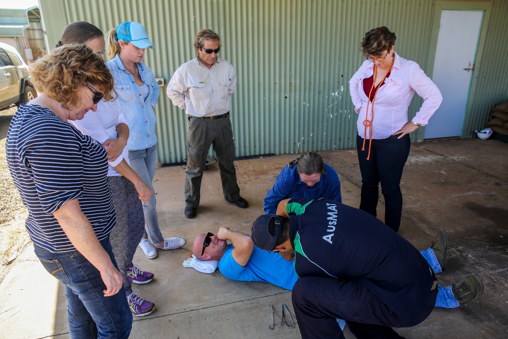 MRF-D Corpsman prepare for Koolendong with Remote Pre-Hospital Trauma and Disaster Course