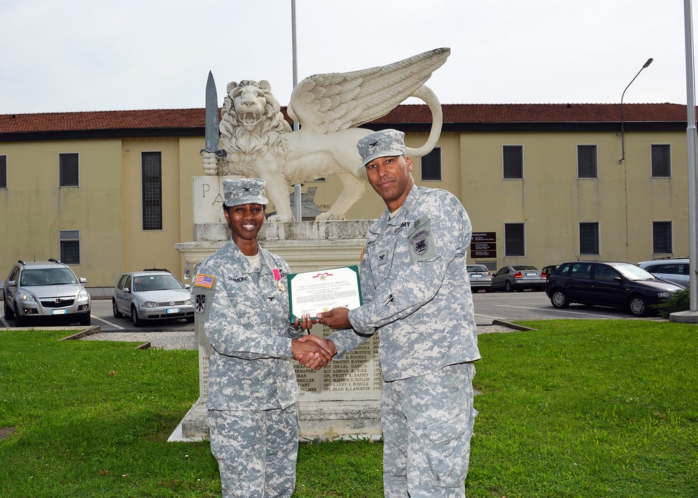 Col. Sara Simmons award ceremony July 31, 2014