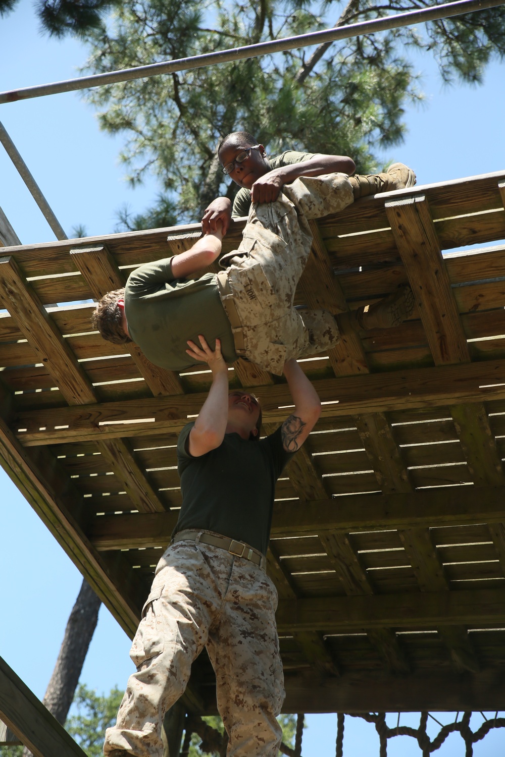 Photo Gallery: Marine recruits attempt daunting obstacles on Parris Island