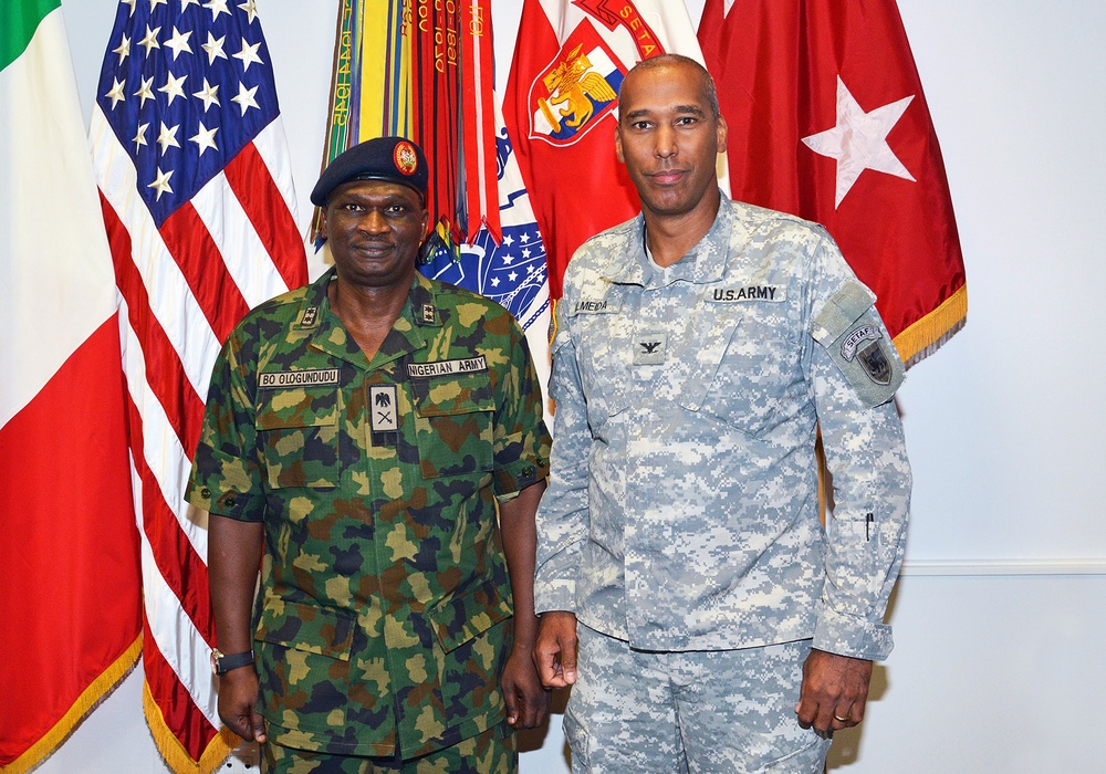 Maj. Gen. Bamidele Ologundudu visited at Caserma Ederle in Vicenza, Italy