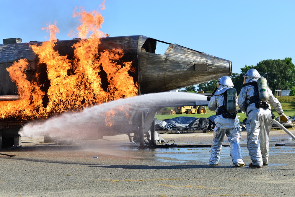 Aircraft mishap exercise tests JBLE, local emergency response capabilities
