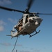 11th MEU Maritime Raid Force conducts helicopter fast rope training