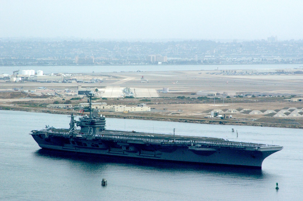 USS George Washington departs San Diego