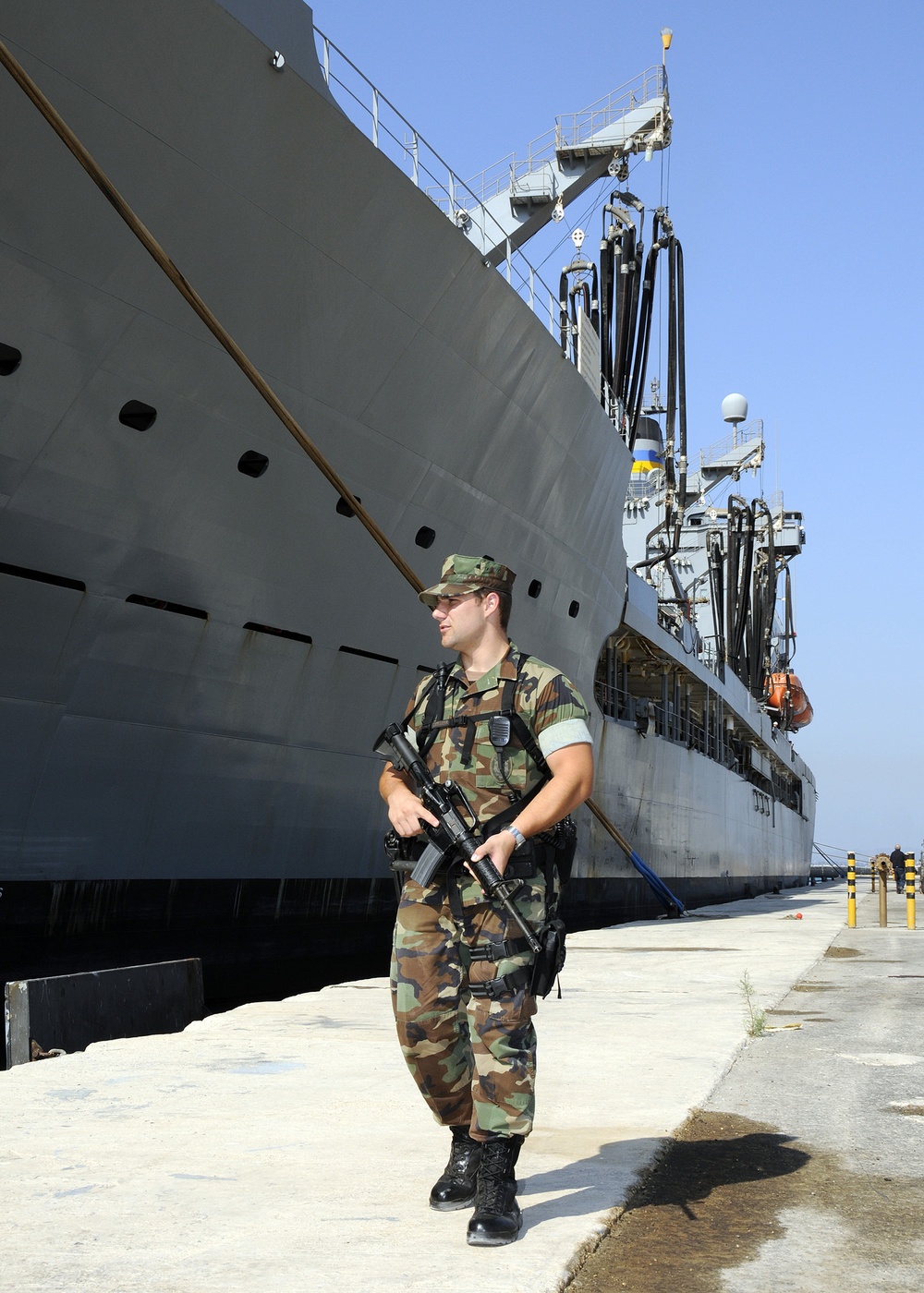 Roving patrol at Marathi pier complex