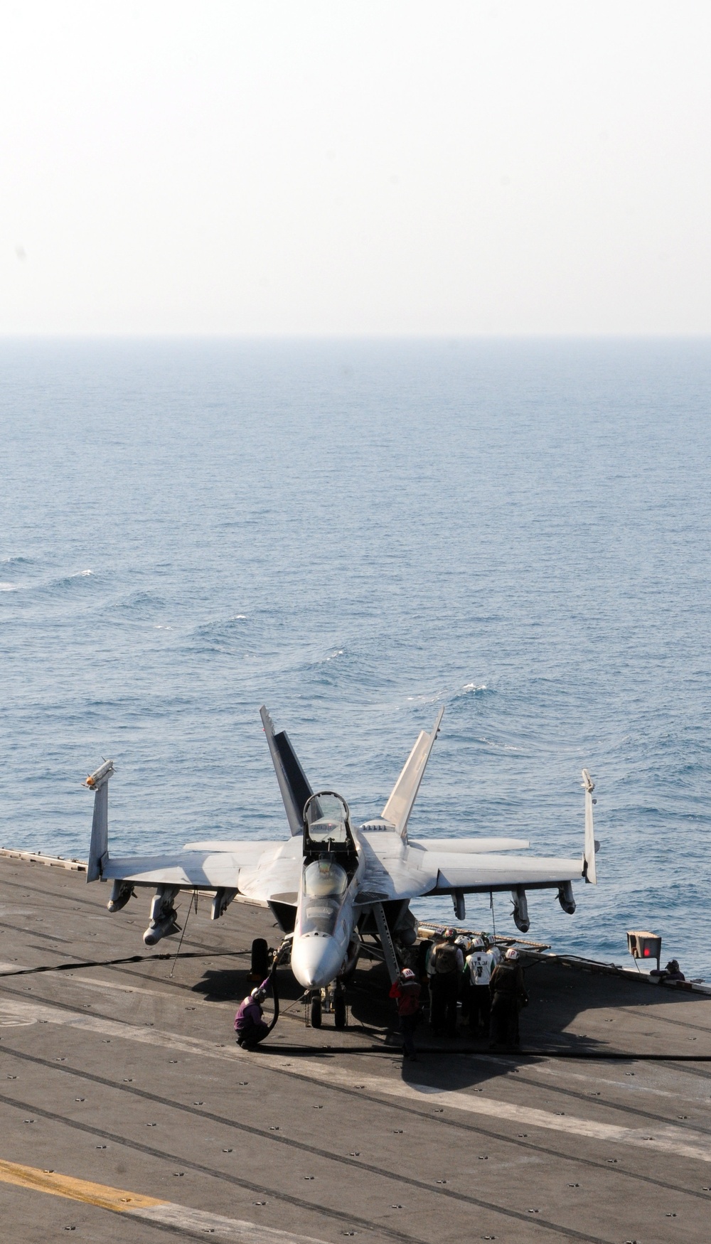 USS George H.W. Bush flight deck operations