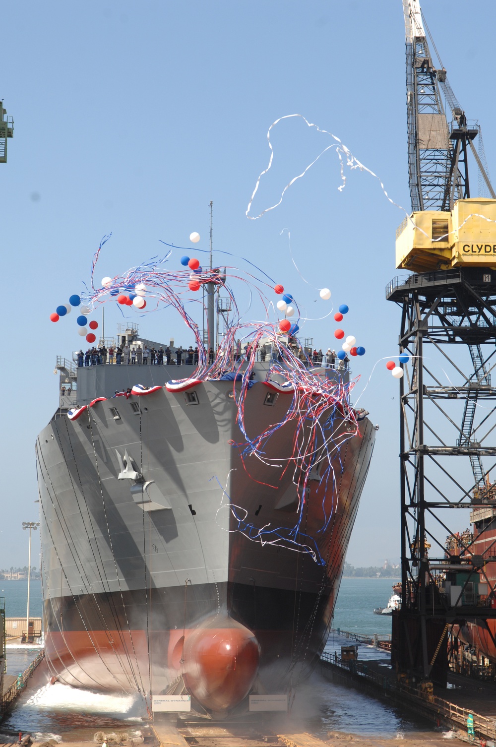 USNS Carl Brashear christening and launch ceremony