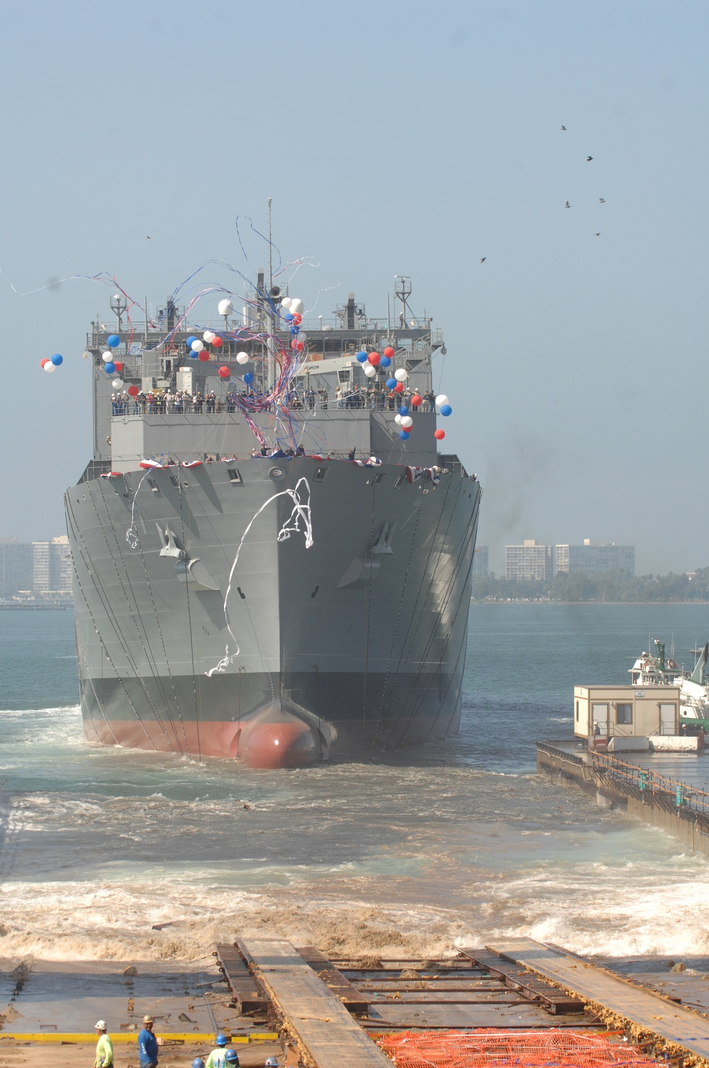 USNS Carl Brashear christening and launch ceremony