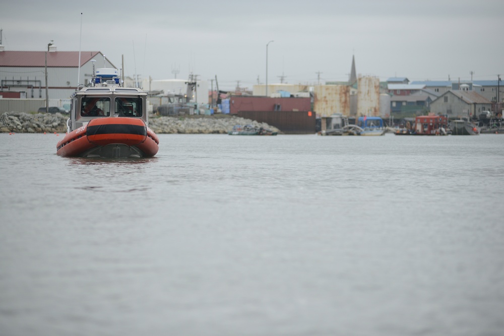 Coast Guard launches boat in Nome, Alaska