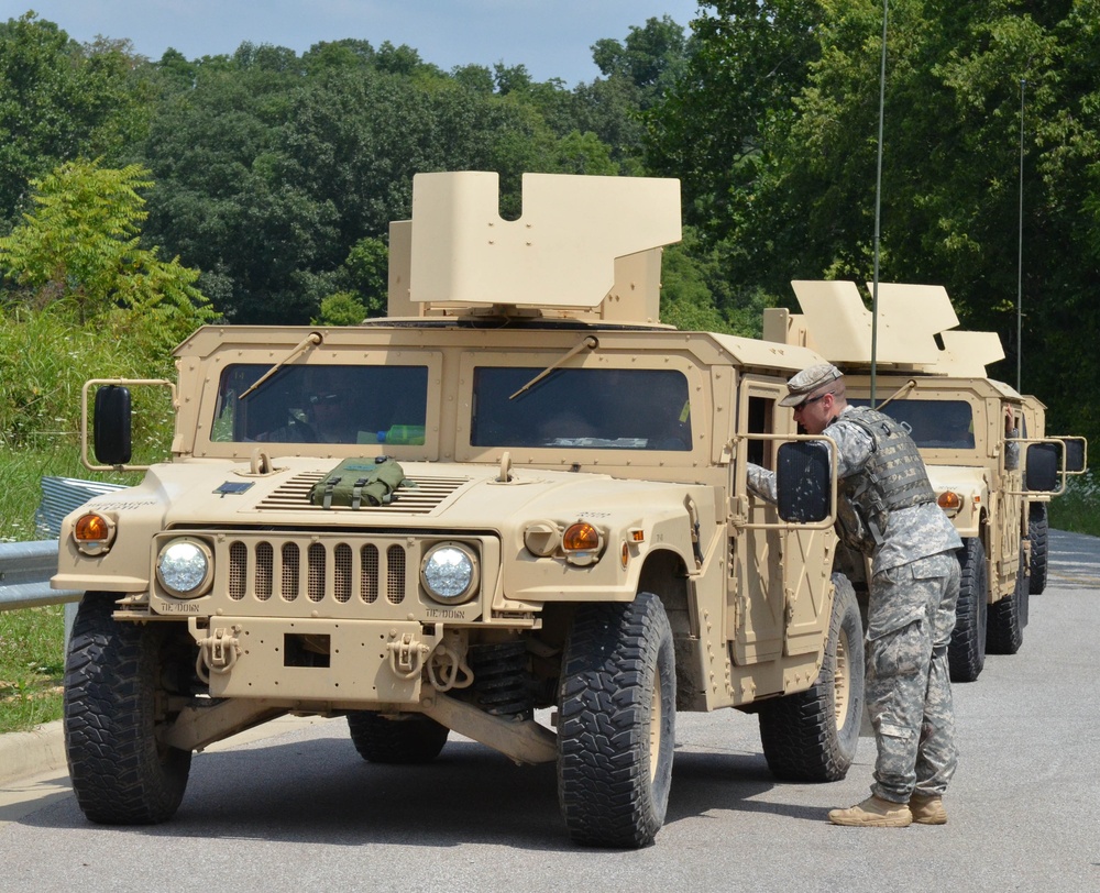 381st Military Police Company, Indiana Army National Guard, conducts training at Muscatatuck Urban Training Center