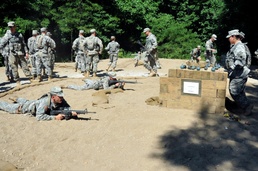 Cadre and cadets hone skills at Hand Grenade Assault Course