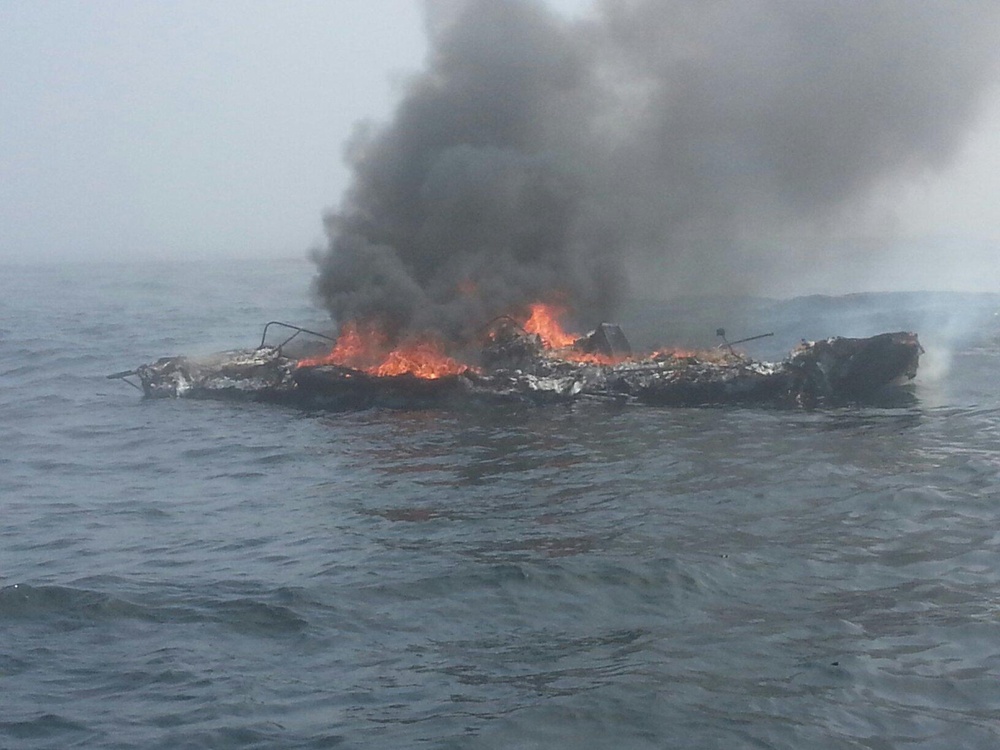 Coast Guard rescues man from burning boat near Neah Bay, Wash.