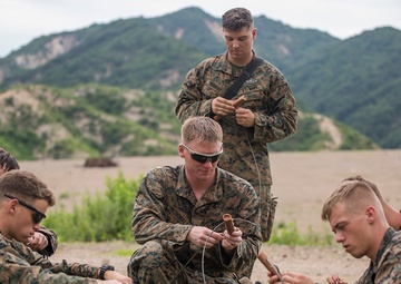Exploding onto field, engineer Marines take range